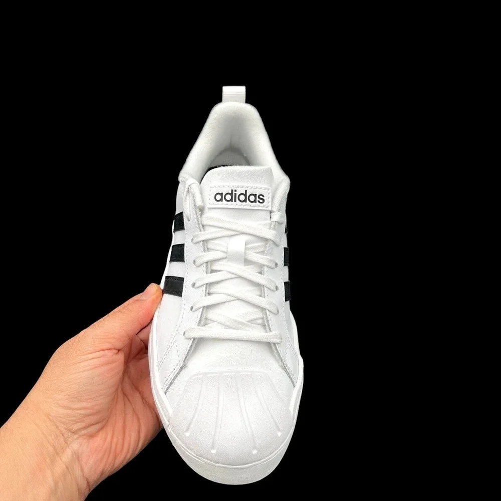 Adidas StreetCheck Youth Boys Girls Sneakers Sz 5‎ White Black Classic Shell Toe